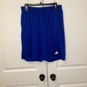 Mens‎ Adidas Workout Shorts Royal XL Pockets